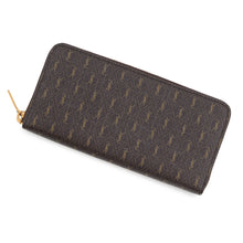Load image into Gallery viewer, SAINT LAURENT PARIS Monogram Zip Around Long Wallet Brown664491 PVC/Leather