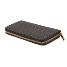 Load image into Gallery viewer, SAINT LAURENT PARIS Monogram Zip Around Long Wallet Brown664491 PVC/Leather