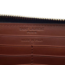 Load image into Gallery viewer, SAINT LAURENT PARIS Monogram Zip Around Long Wallet Brown664491 PVC/Leather
