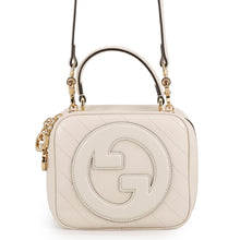 将图像加载到图库查看器中,GUCCI Blondie Top Handle 2-Way Bag Beige744434 Leather