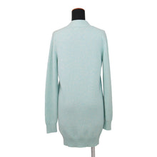 将图像加载到图库查看器中,HERMES Sellier Button Long Cardigan Size 36 Light Blue Cashmere100%