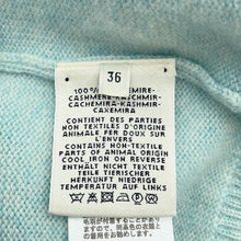 将图像加载到图库查看器中,HERMES Sellier Button Long Cardigan Size 36 Light Blue Cashmere100%