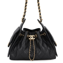Load image into Gallery viewer, CHANEL CHANEL25 ChainShoulder Bag BlackAS5631 Caviar Leather Size Mini