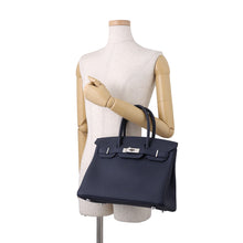 将图像加载到图库查看器中,HERMES Birkin Blue Nuit Togo Leather Size 30