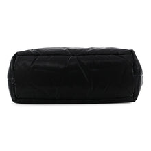 Load image into Gallery viewer, SAINT LAURENT PARIS Wide Puffer Logo Shopping Bag Black756269FACY81000 SilkTec Canvas