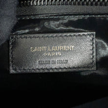 Load image into Gallery viewer, SAINT LAURENT PARIS Wide Puffer Logo Shopping Bag Black756269FACY81000 SilkTec Canvas