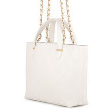 将图像加载到图库查看器中,CHANEL Matelasse Classic Shopping Bag WhiteAS5777 Caviar Leather