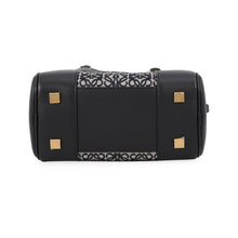 Load image into Gallery viewer, LOEWE amazona19 square bag Gray/BlackA039N10X02 Canvas Calf Leather Size 19