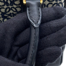 Load image into Gallery viewer, LOEWE amazona19 square bag Gray/BlackA039N10X02 Canvas Calf Leather Size 19