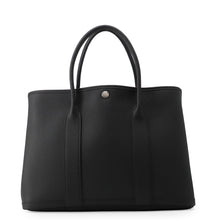 将图像加载到图库查看器中,HERMES Garden Party Black Negonda Leather Size PM