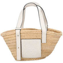 Load image into Gallery viewer, LOEWE Basket bag Natural/WhiteA223S93X04 Palm Leaf Calf Leather Size Small