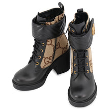 Load image into Gallery viewer, GUCCI Jumbo GG Double G EncreBoots Beige/Brown719849 AABD 1183 Leather GG Canvas Size 34