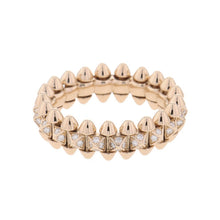 将图像加载到图库查看器中,CARTIER Crash de Cartier Pavé Diamond Ring Size Small/49/#9N4796149/N4796100 18K Pink Gold