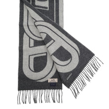 将图像加载到图库查看器中,HERMES Cashmere Scarf "Maillon" TGM Gris Cine Clair/Flannel Cashmere100%