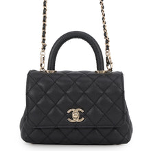 Load image into Gallery viewer, CHANEL Coco Handle 2WAY Handbag BlackAS2215-B05061-94305 Caviar Leather Size XXS/19