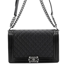 Load image into Gallery viewer, CHANEL Boy Chanel BlackA92193 Leather Patent Leather Size Large