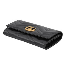Load image into Gallery viewer, GUCCI GG Marmont continental wallet Black443436 DTD1T 1000 Leather