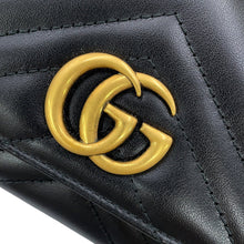 Load image into Gallery viewer, GUCCI GG Marmont continental wallet Black443436 DTD1T 1000 Leather