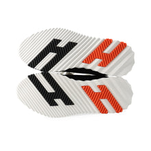 将图像加载到图库查看器中,HERMES Sneakers bouncing Black/White/Orange Textured Mesh Chèvre Velour Size 37H