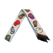 Load image into Gallery viewer, HERMES Twiron Jockey Black/Cream/Blue GlacierH851592S 01 Silk100%