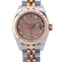 将图像加载到图库查看器中,ROLEX Datejust W26mm Stainless Steel K18PG Black Shell Dial179171NG