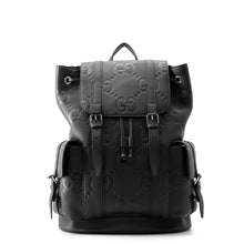 将图像加载到图库查看器中,GUCCI Jumbo GG Backpack Black625770 AABZF 1000 GG Embossed Leather