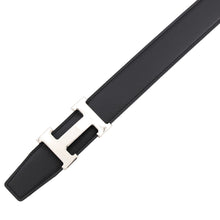 Load image into Gallery viewer, HERMES Constance H Belt Size 95 Black/Chocolat Box Calf Leather Togo Leather