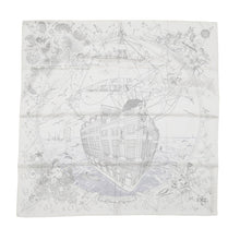Load image into Gallery viewer, HERMES Carre HERMES Flagship HERMES FLAGSHIP Size 90 White Silk100%