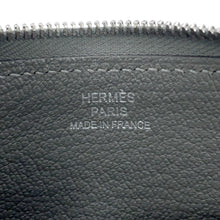 Load image into Gallery viewer, HERMES Zip Ango Compact Chaine d'Ancre Card Case Gris Meyer Evercolor