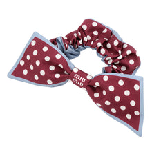 Load image into Gallery viewer, MIUMIU Twill Scrunchie AmaranteRed/Cornflower51F181 Silk100%