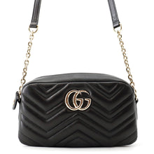 Load image into Gallery viewer, GUCCI GG Marmont Camera Bag Black855273 AAFXD 1000 Nappa Leather Size Small