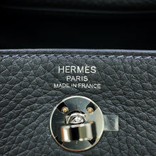 将图像加载到图库查看器中,HERMES Lindy Carbon/Caban/Blue Hydra Taurillon Clemence Size Mini
