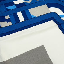 将图像加载到图库查看器中,HERMES KareH Robocabaar ROBOCABAR Size 100 Etoupe/Blanc/Blue Cashmere70% Silk30%