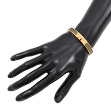 Load image into Gallery viewer, HERMES Mini Clic Kelly Bracelet Glitter Size PM Noir・Dore Gold Plated Enamel