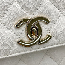 Load image into Gallery viewer, CHANEL Matelasse Coco Handle 2WAYHandbag WhiteA92991 Caviar Leather Size 29