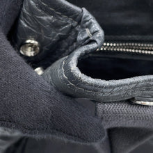 将图像加载到图库查看器中,BALENCIAGA Navy Cabas 2WAY Handbag Gray390346 Leather Canvas Size XS