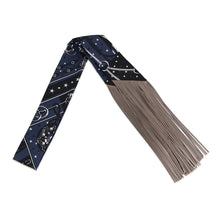将图像加载到图库查看器中,HERMES Twilly Fringe Les Crèmes à Pois Blue Marine/Argent/Multi Silk100% Leather
