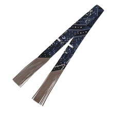 将图像加载到图库查看器中,HERMES Twilly Fringe Les Crèmes à Pois Blue Marine/Argent/Multi Silk100% Leather