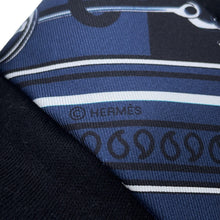 将图像加载到图库查看器中,HERMES Twilly Fringe Les Crèmes à Pois Blue Marine/Argent/Multi Silk100% Leather