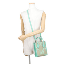将图像加载到图库查看器中,GUCCI Jumbo GG Canvas Mini Tote Beige/Green671623 Jumbo GG Canvas Leather