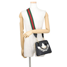 Load image into Gallery viewer, GUCCI Horsebit1955 Gucci x Adidas Mini Top Handle Bag Black/White677212 Leather