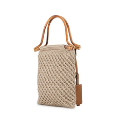 将图像加载到图库查看器中,PRADA Crochet Handbag Brown1BA461 Fabric Size Mini