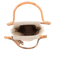 将图像加载到图库查看器中,PRADA Crochet Handbag Brown1BA461 Fabric Size Mini