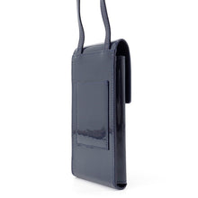 将图像加载到图库查看器中,SAINT LAURENT PARIS FawnShoulder Navy Patent Leather