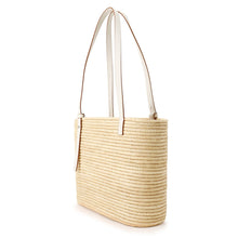 将图像加载到图库查看器中,LOEWE Anagram Square Basket Bag White/NaturalA223099X02 Raffia Leather Size Small