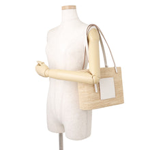 将图像加载到图库查看器中,LOEWE Anagram Square Basket Bag White/NaturalA223099X02 Raffia Leather Size Small