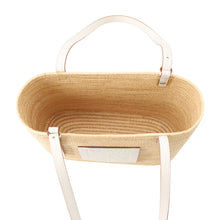 将图像加载到图库查看器中,LOEWE Anagram Square Basket Bag White/NaturalA223099X02 Raffia Leather Size Small