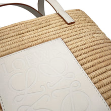 将图像加载到图库查看器中,LOEWE Anagram Square Basket Bag White/NaturalA223099X02 Raffia Leather Size Small