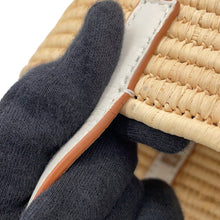 将图像加载到图库查看器中,LOEWE Anagram Square Basket Bag White/NaturalA223099X02 Raffia Leather Size Small
