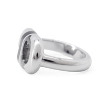 将图像加载到图库查看器中,HERMES Mayon Ring Size 56 Silver/Black Metal